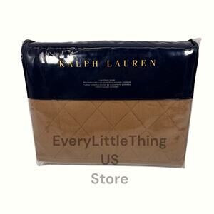 Ralph Lauren Euro Sham Cromwell Modern Equestrian Quilted 26" Home Decor Bedding